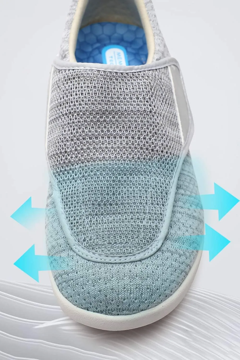 Women's Diabetic Shoes for Women Casual Adjustable Walking Shoes Wide Shoes for Elderly Swollen Feet Non-Slip Air Cushion Bottom Fattening and Widening