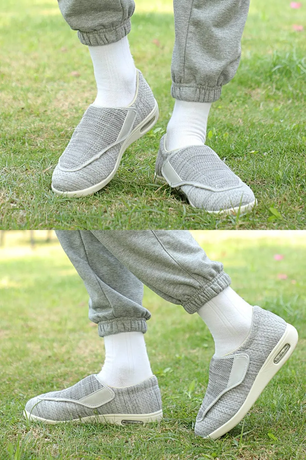 Women's Diabetic Shoes for Women Casual Adjustable Walking Shoes Wide Shoes for Elderly Swollen Feet Non-Slip Air Cushion Bottom Fattening and Widening