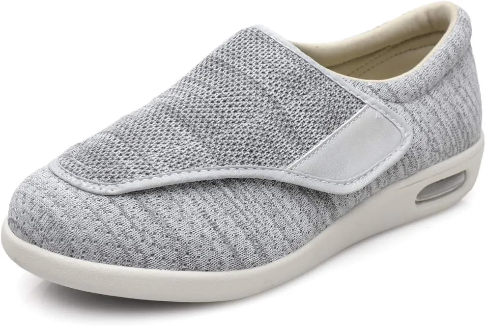 Women's Diabetic Shoes for Women Casual Adjustable Walking Shoes Wide Shoes for Elderly Swollen Feet Non-Slip Air Cushion Bottom Fattening and Widening