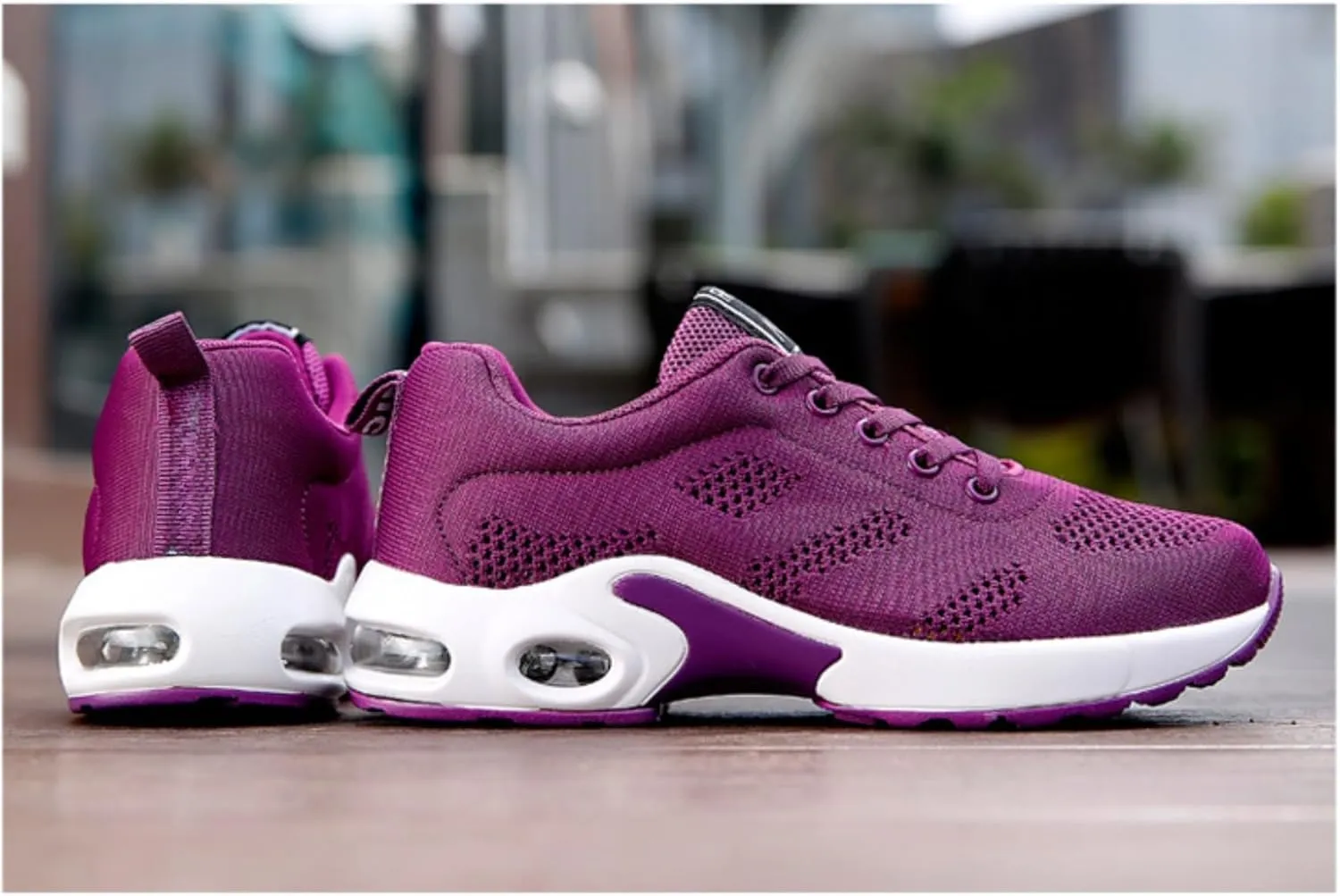 Women's Flying Knit Running Shoes - Lightweight Lace-up Sneakers for Daily Walking and Work, Garden Shoes