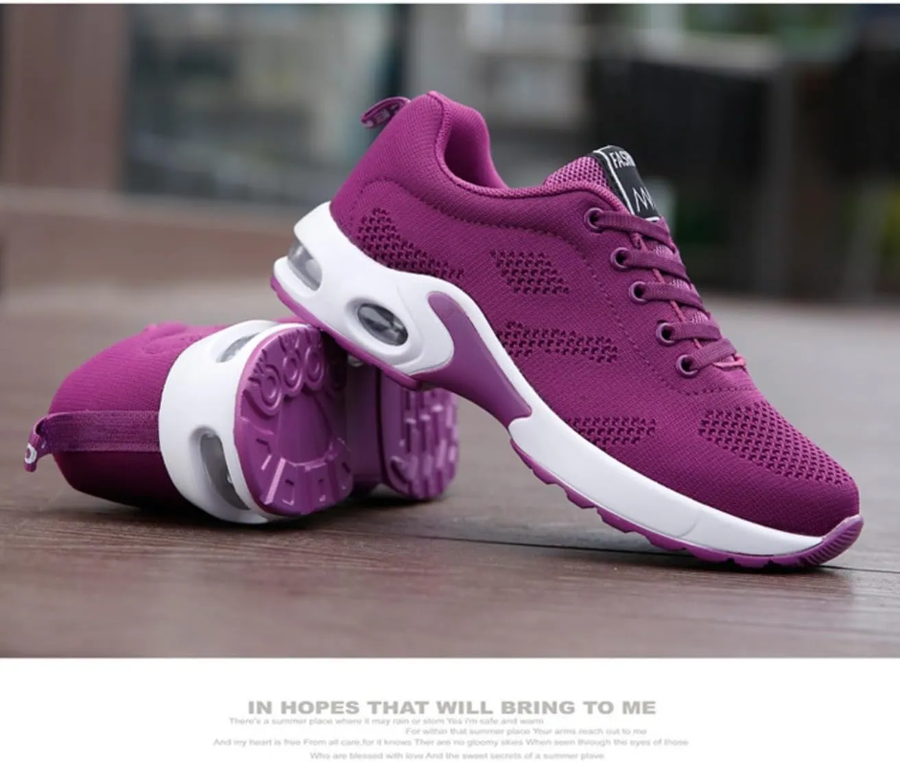 Women's Flying Knit Running Shoes - Lightweight Lace-up Sneakers for Daily Walking and Work, Garden Shoes