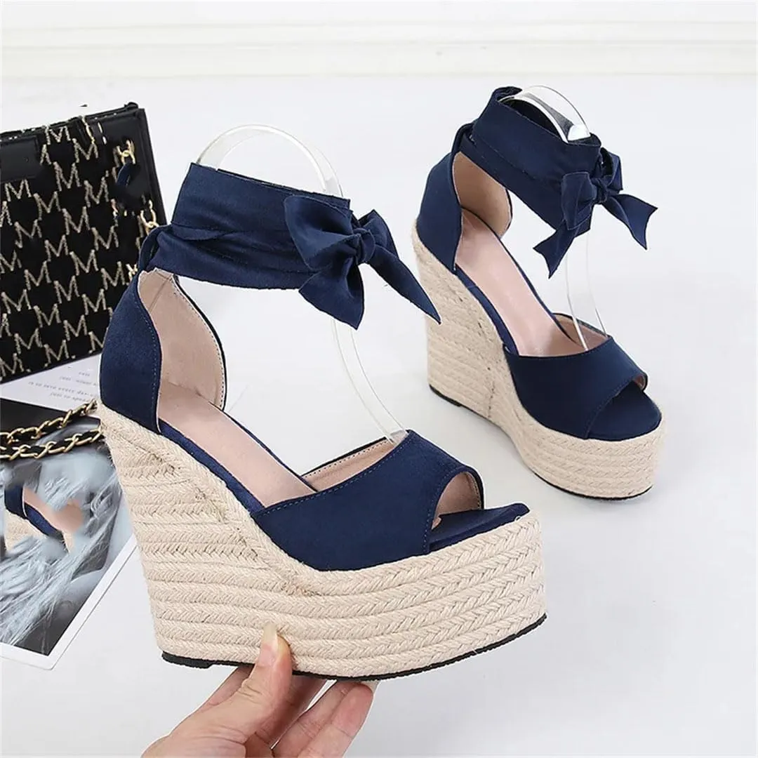 Women's High Heel Wedge Sandals With Ankle Strap Platform Peep Toe Gladiator Casual Party Shoes