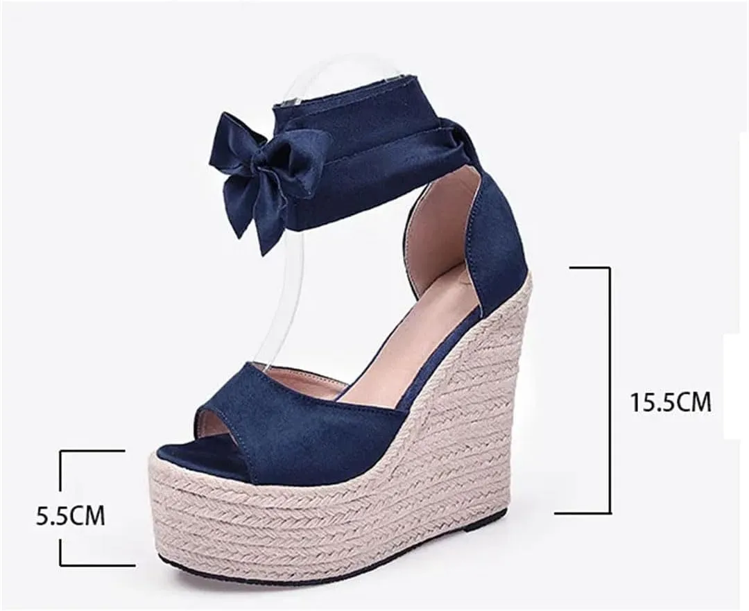 Women's High Heel Wedge Sandals With Ankle Strap Platform Peep Toe Gladiator Casual Party Shoes