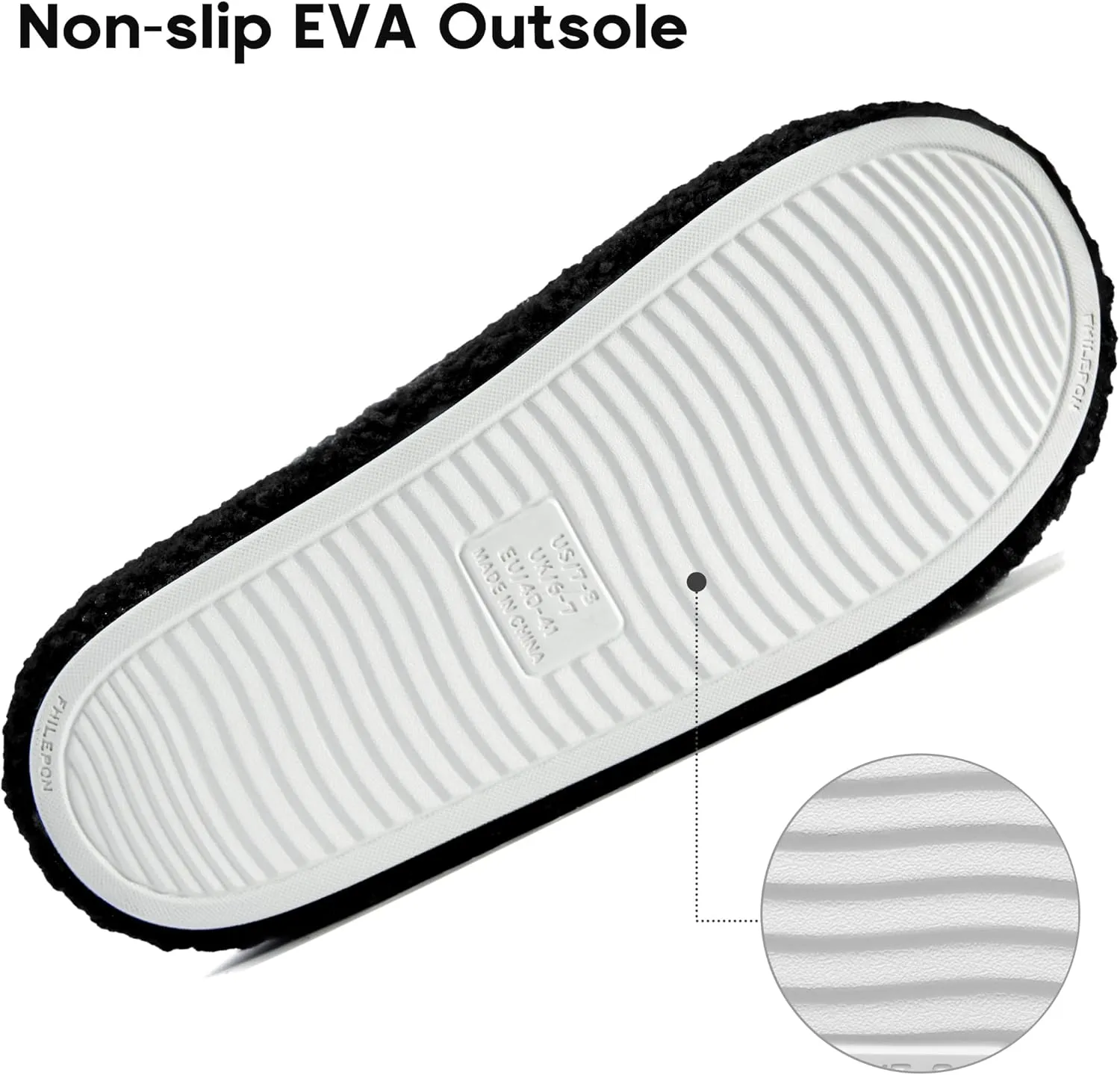 Women's House Slippers Open Toe Indoor Slippers Memory Foam House Shoes with Soft Fleece