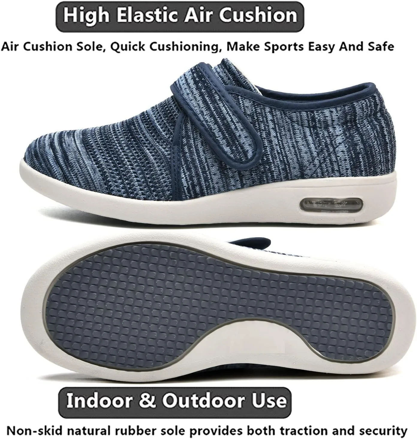 Women's Lightweight Diabetic Shoes Elderly Shoes Breathable Wide Walking Shoes Foot Swollen Shoes Non-Slip widening