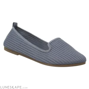 Women's Loafers Sweater Soft Rubber Sole Shoes Gray