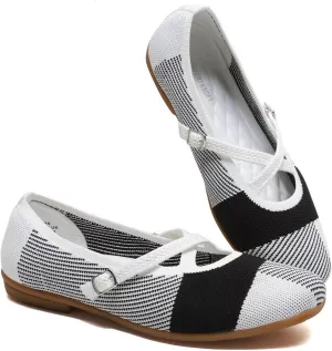 Women's Mary Jane Flats Shoes Ballet Flats with Buckle Strap Soft Work Dress Ballerina Walking Shoes