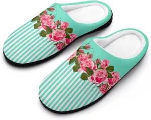Womens Memory Foam Slippers Soft Bedroom Slip-On Shoes Mens Halloween Slippers Cotton House Slippers Indoor Outdoor
