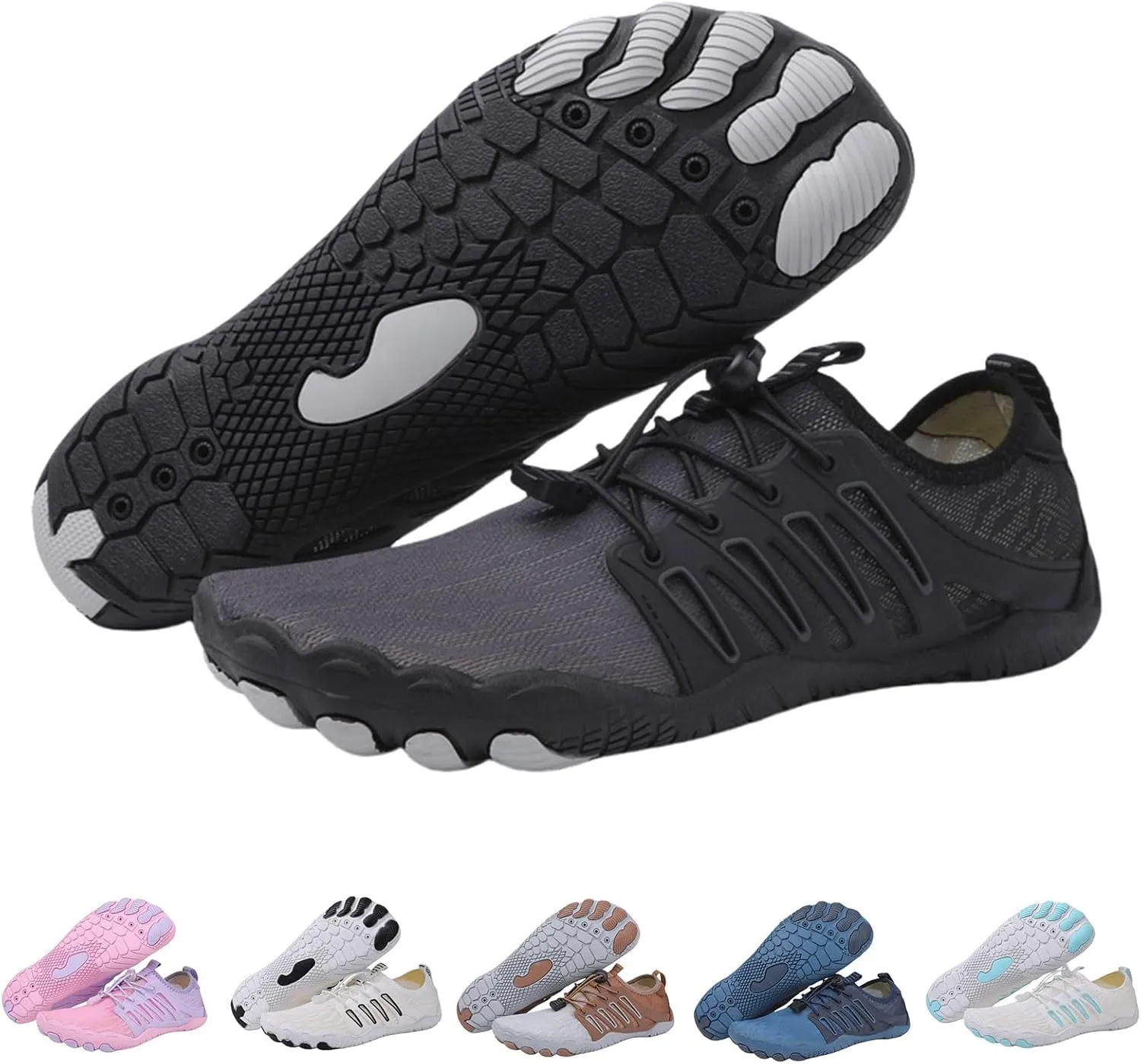 Womens Mens Hiking Footwear Quick Dry Water-Resistant Beach Shoes,Wide Toe Box&Zero Drop Trail Running Shoes,Lightweight Non-Slip Healthy Breathable Barefoot Footwear for Fishing Hunting
