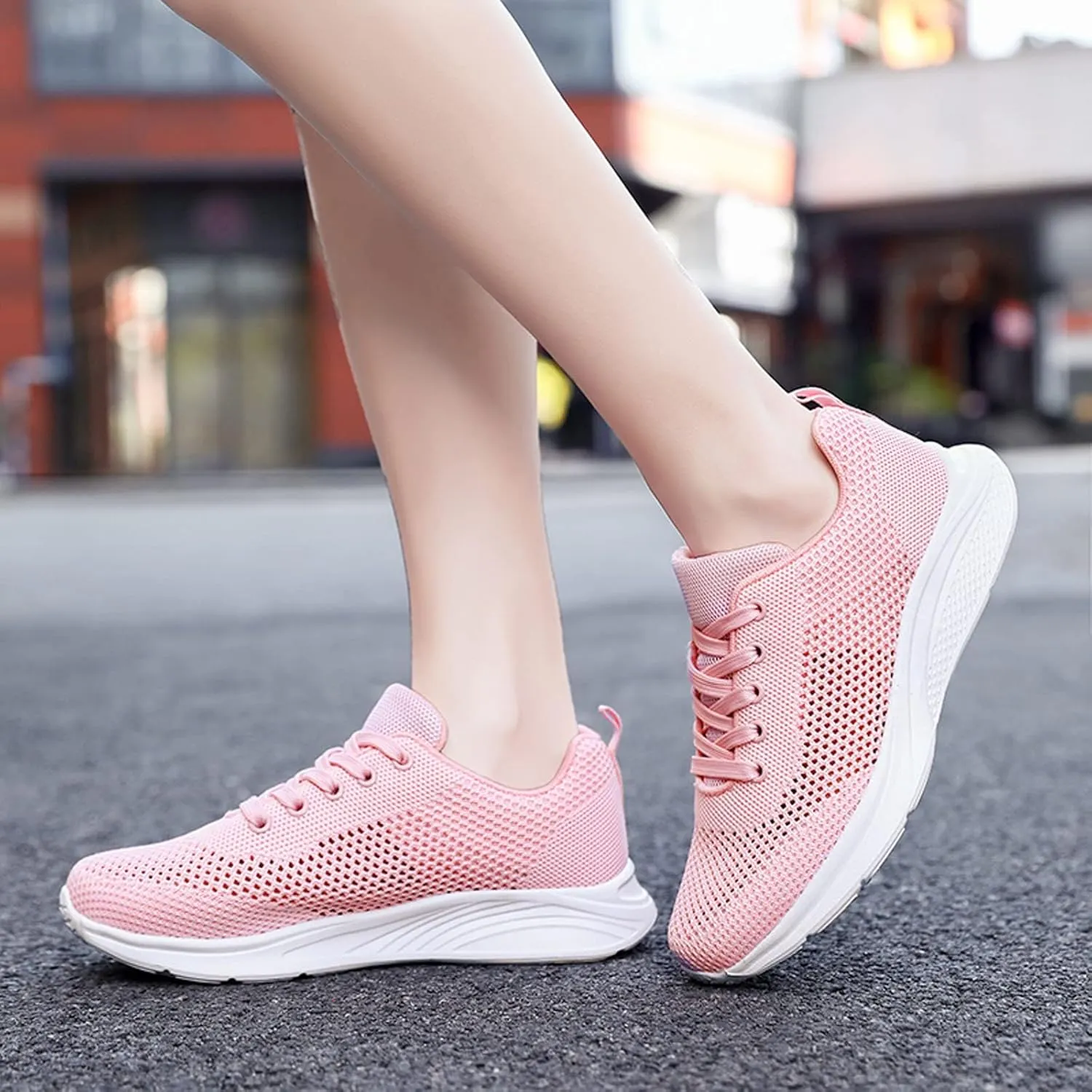 Women's Minimalist Walking Shoes Wide Toe Lace Up Tennis Shoes Womens Lightweight Dressy Casual Shoes Fashion Sneakers 2025 Tennis Shoe Cross Trainer Shoe