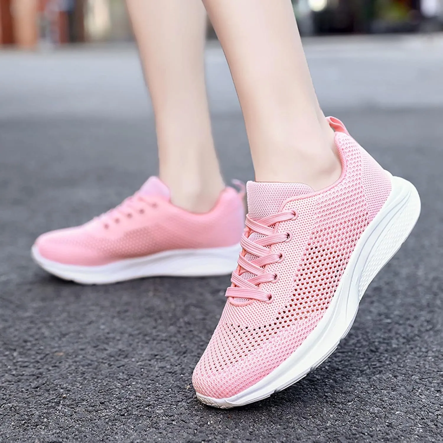 Women's Minimalist Walking Shoes Wide Toe Lace Up Tennis Shoes Womens Lightweight Dressy Casual Shoes Fashion Sneakers 2025 Tennis Shoe Cross Trainer Shoe