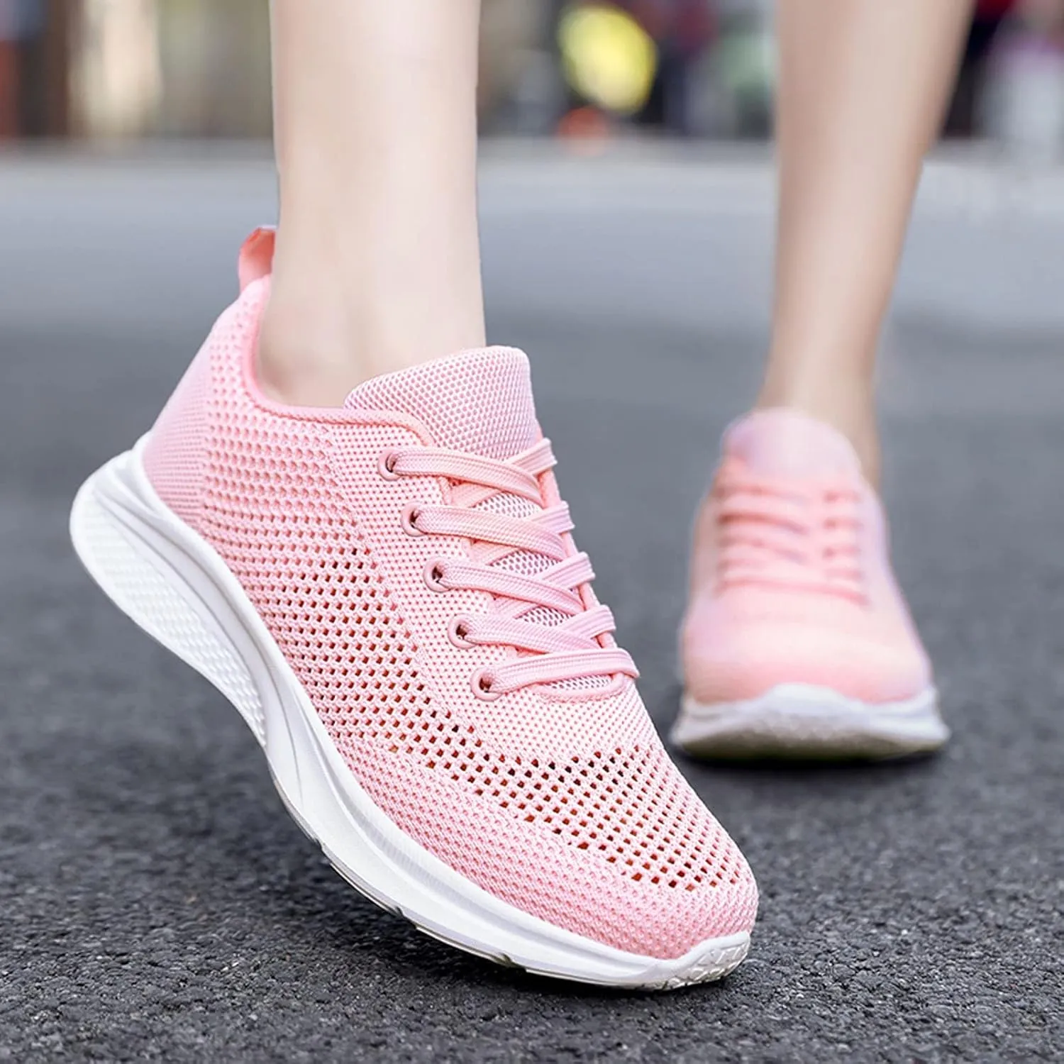 Women's Minimalist Walking Shoes Wide Toe Lace Up Tennis Shoes Womens Lightweight Dressy Casual Shoes Fashion Sneakers 2025 Tennis Shoe Cross Trainer Shoe