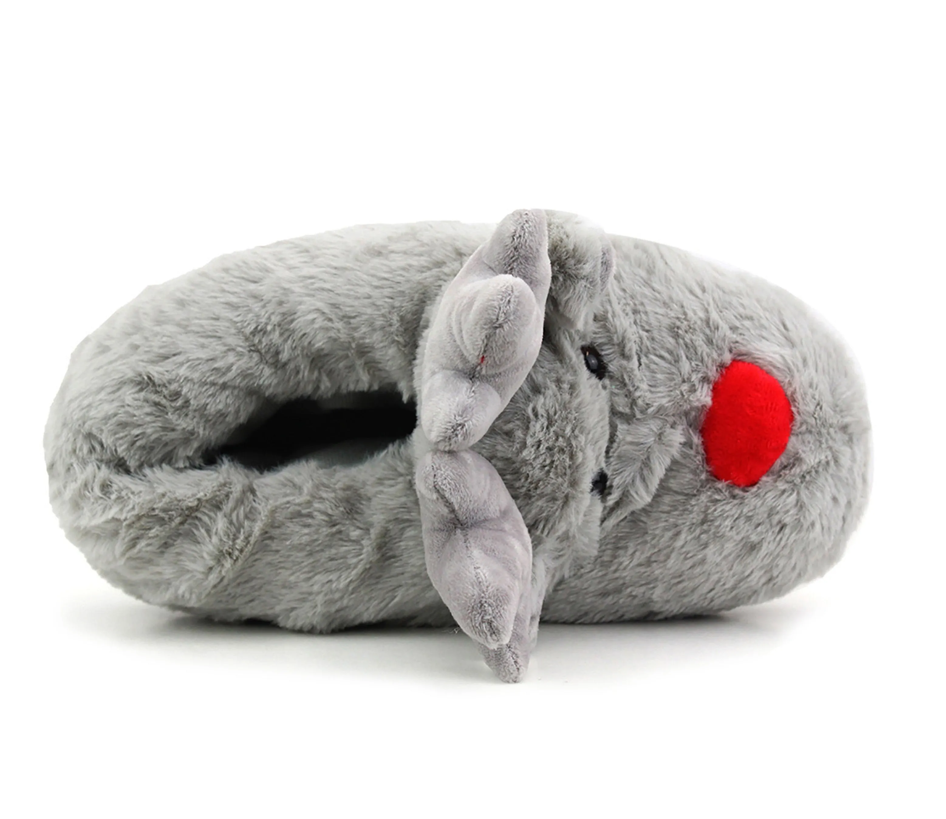 Womens Reindeer Novelty Slippers Character Grey Plush Ladies Festive Fun Christmas Fluffy Animal Slippers