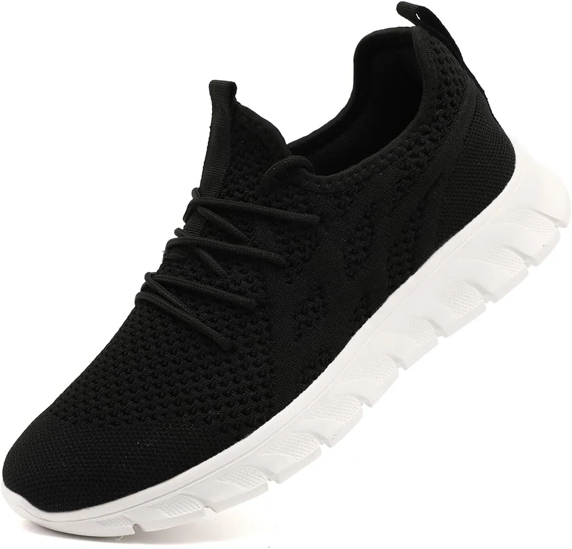 Women's Running Shoes Lightweight Walking Sneakers Tennis Athletic Lace Up Gym Casual Fashion Fitness Sports Soft Sole Mesh Workout Comfortable
