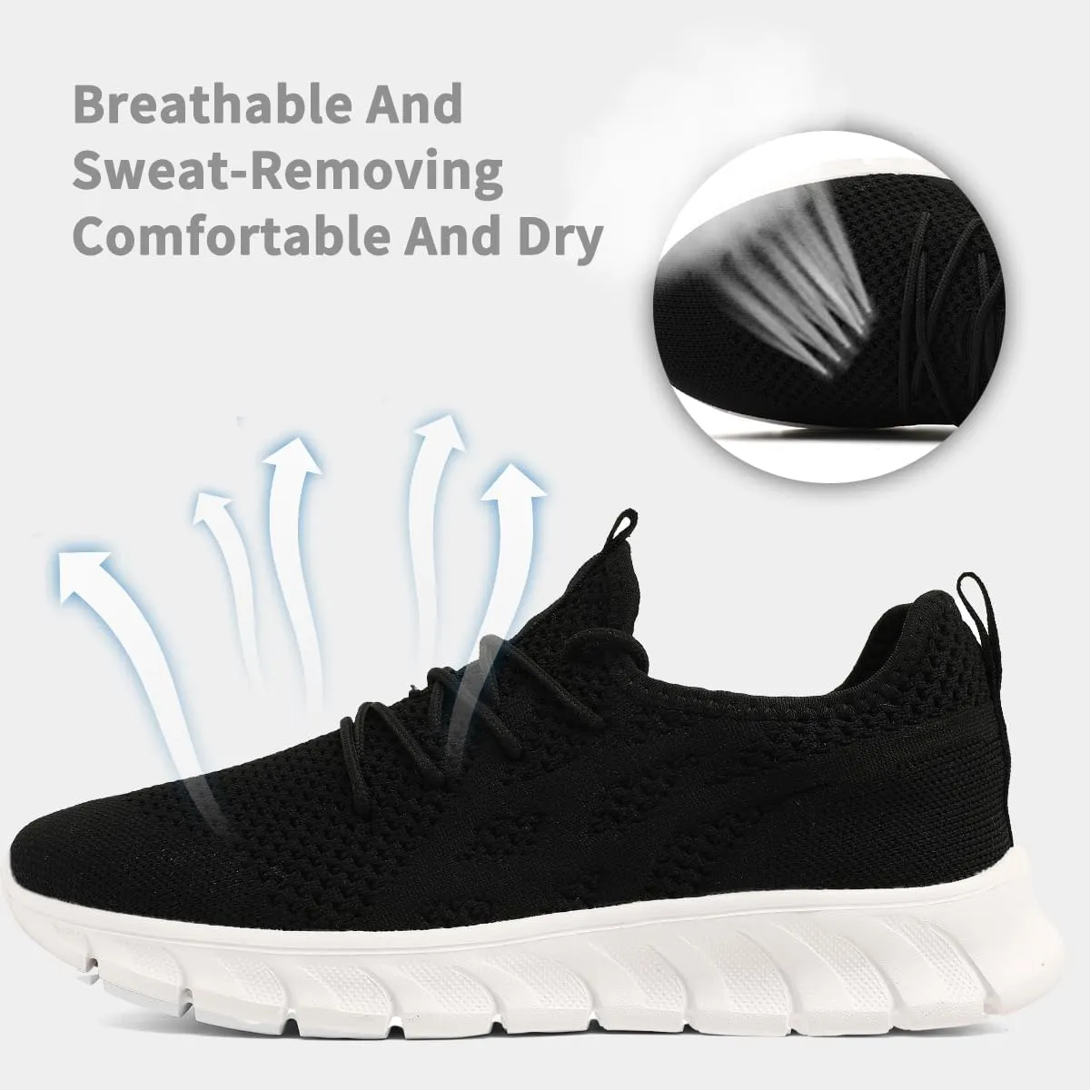 Women's Running Shoes Lightweight Walking Sneakers Tennis Athletic Lace Up Gym Casual Fashion Fitness Sports Soft Sole Mesh Workout Comfortable