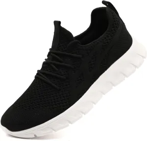 Women's Running Shoes Lightweight Walking Sneakers Tennis Athletic Lace Up Gym Casual Fashion Fitness Sports Soft Sole Mesh Workout Comfortable