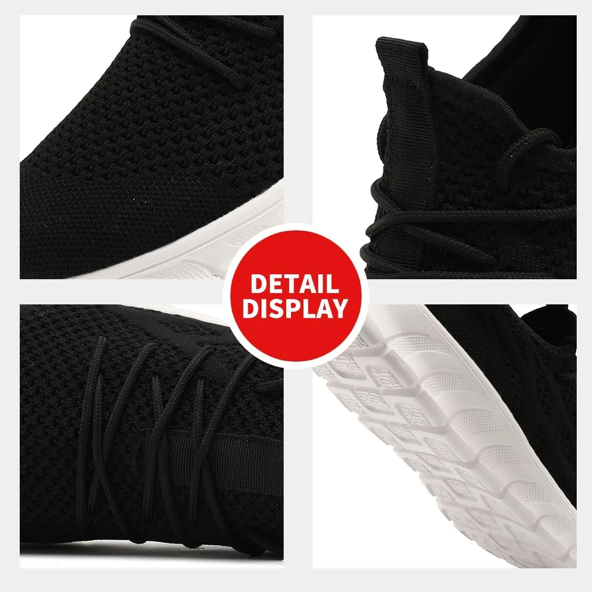 Women's Running Shoes Lightweight Walking Sneakers Tennis Athletic Lace Up Gym Casual Fashion Fitness Sports Soft Sole Mesh Workout Comfortable