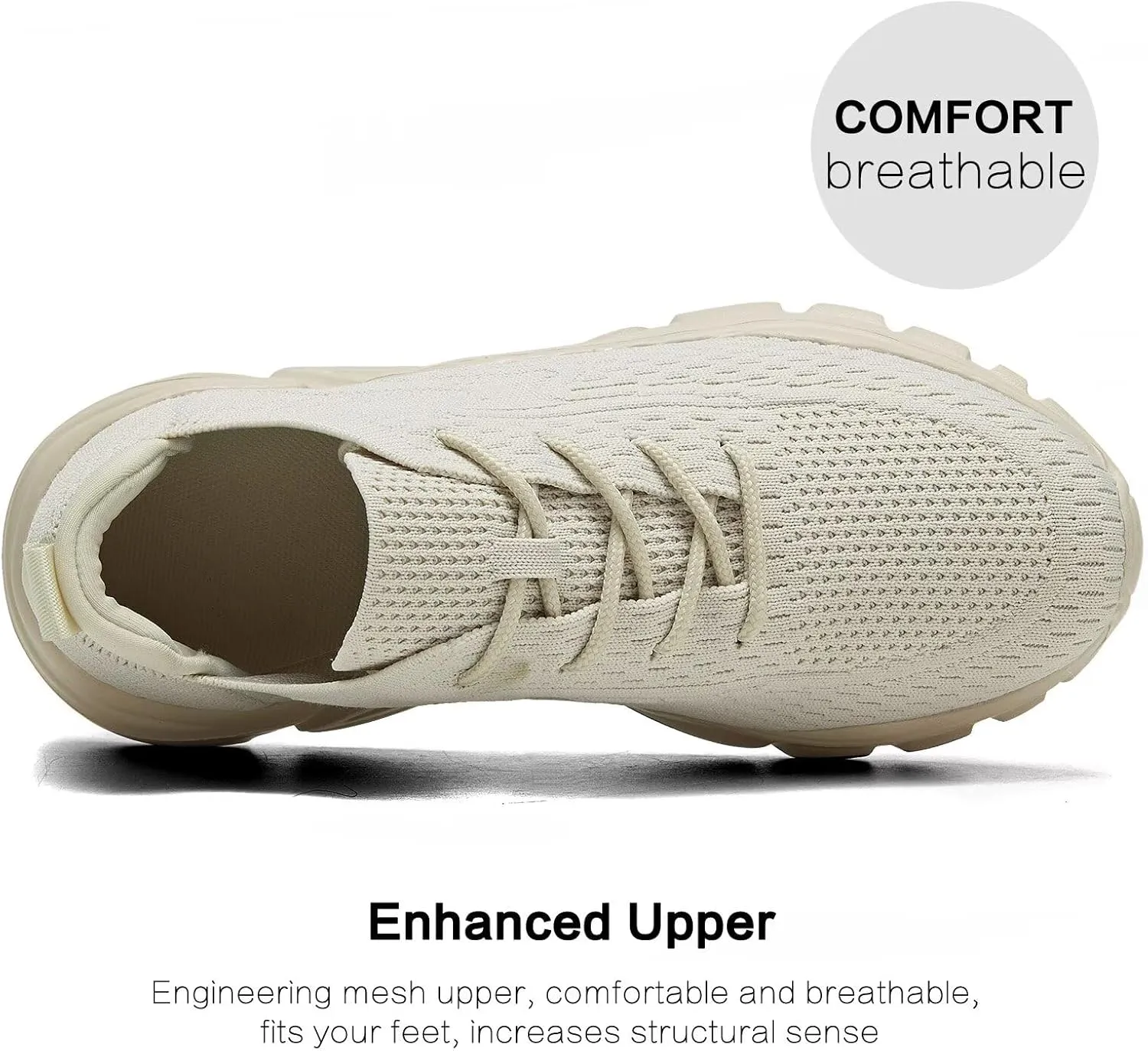 Womens Running Shoes Slip-on Walking Tennis Sneakers Lightweight Breathable Casual Soft Sole Mesh Workout Sports Shoes