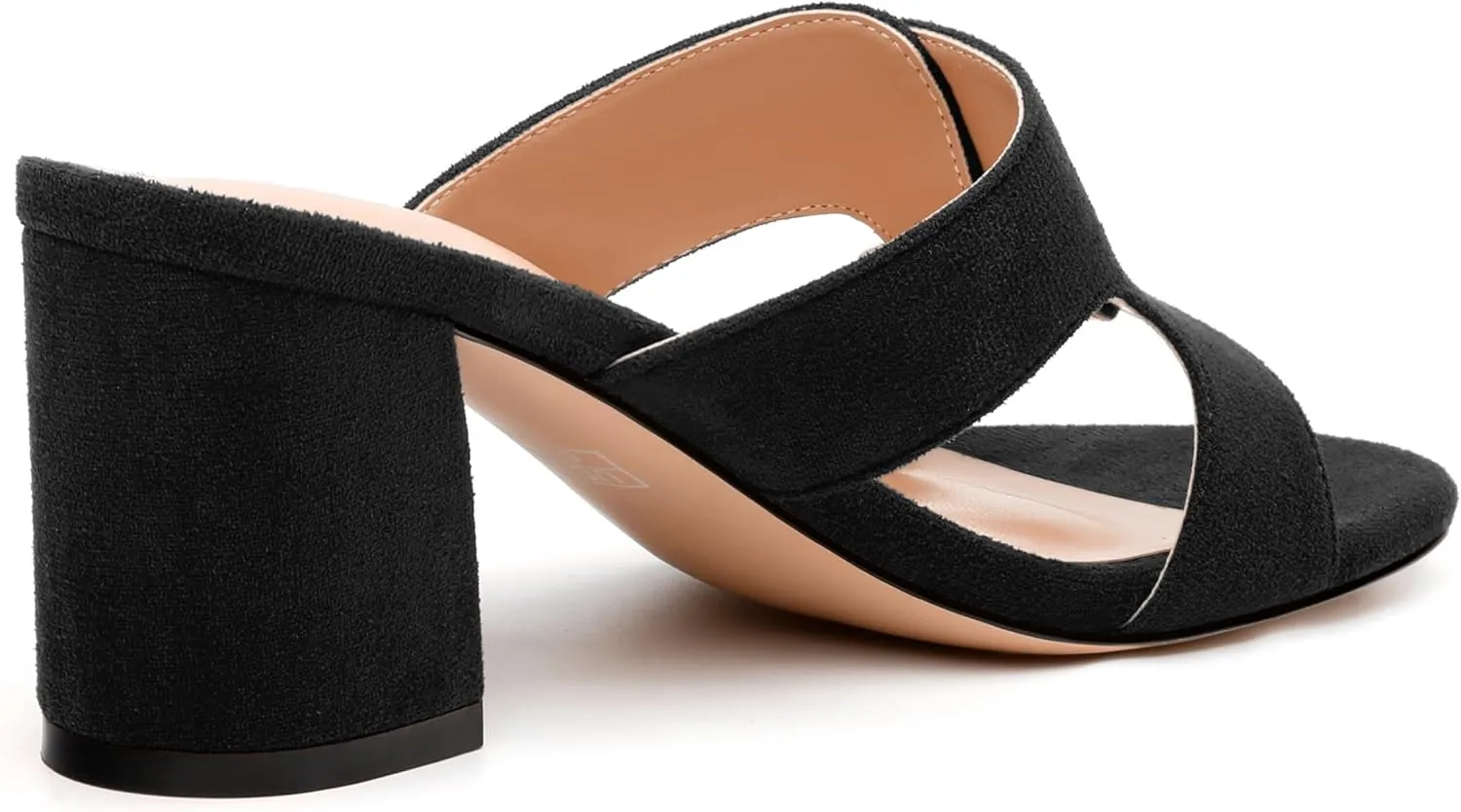 Women's Sandals, Round Toe Mid Chunky Heels, Fashion Buckle Heeled Sandal for Women 2.5 Inch