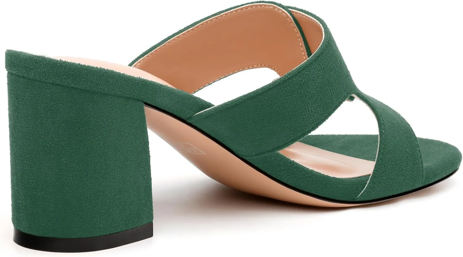 Women's Sandals, Round Toe Mid Chunky Heels, Fashion Buckle Heeled Sandal for Women 2.5 Inch