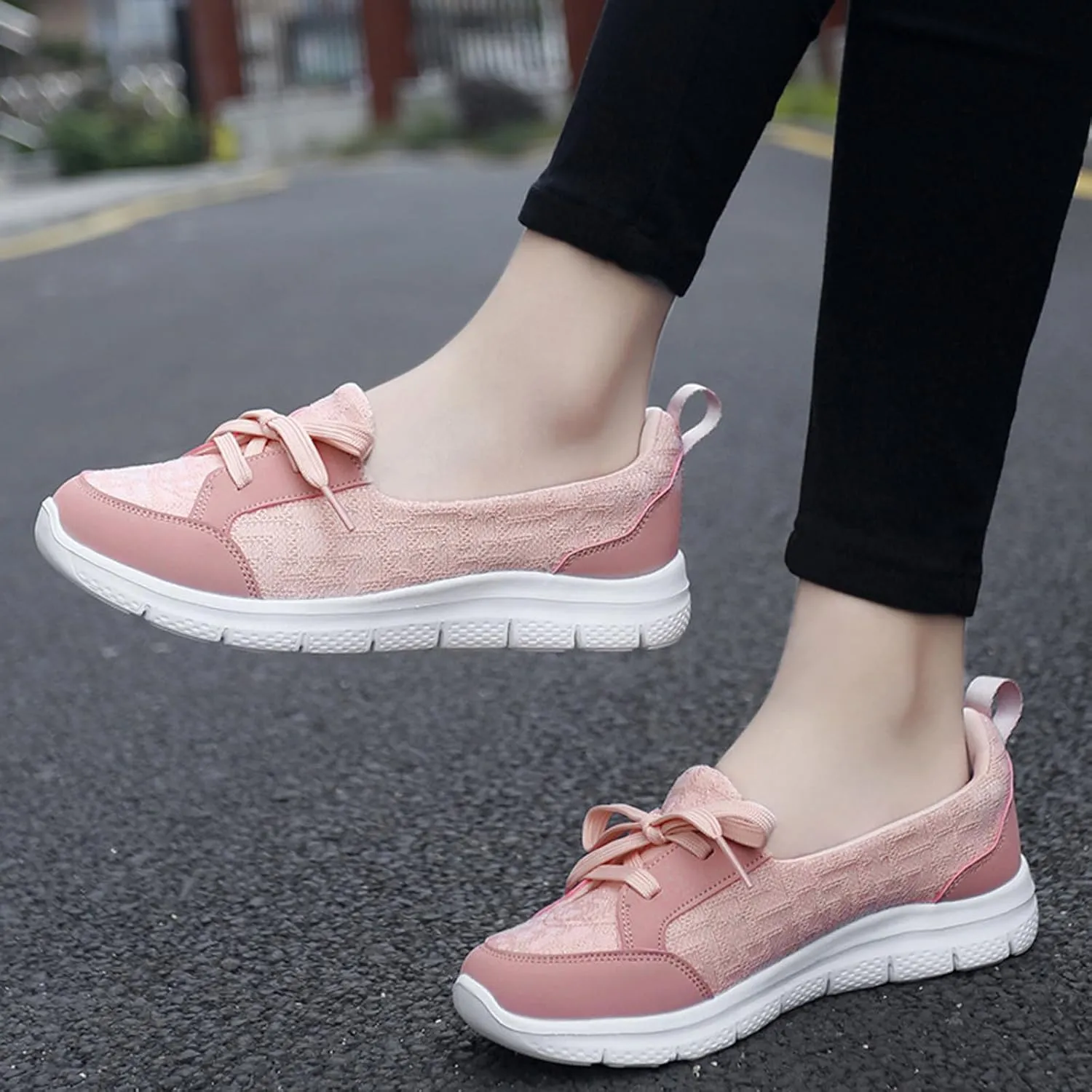 Women's Slip-On Orthopedic Walking Shoes,Kotsas Breathable Casual Arch Support Non-Slip Shoes,Low Top Soft Sole Sneakers for Women