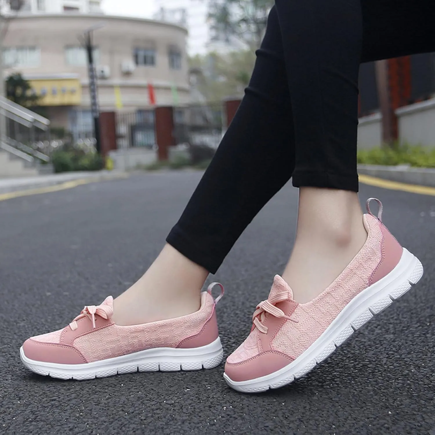Women's Slip-On Orthopedic Walking Shoes,Kotsas Breathable Casual Arch Support Non-Slip Shoes,Low Top Soft Sole Sneakers for Women