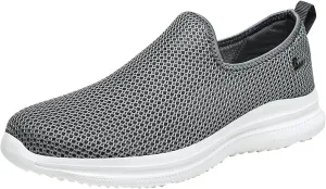Womens Slip on Walking Shoes Comfort Lightweight Non Slip Work Shoes Women Mesh Breathable Men Shoes Casual Waterproof Sneakers Black Tennis Shoe Trainers Shoe