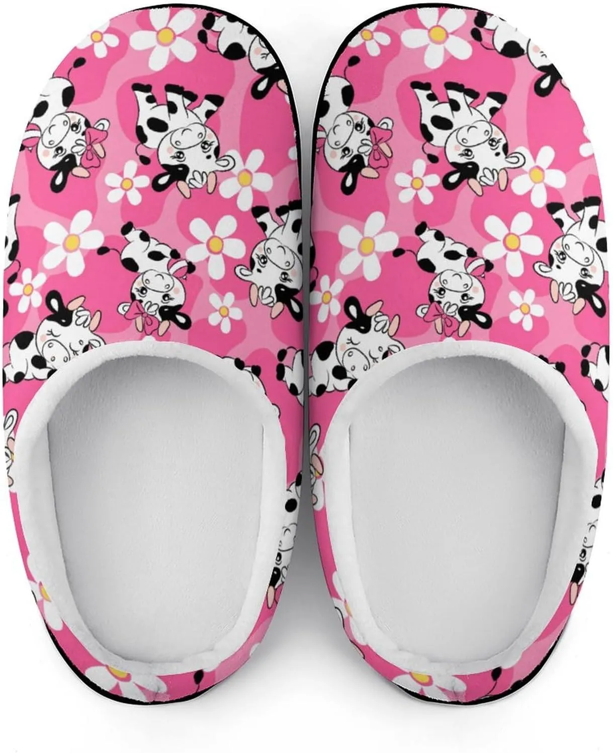 Womens Slippers Bedroom Slip-On Shoes Ladies Merry Christmas Print Slippers Warm Cotton House Slippers Indoor Outdoor