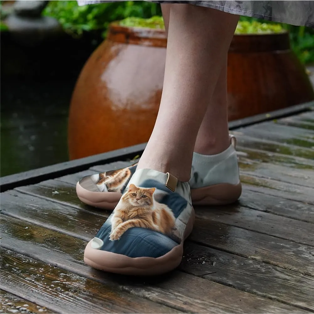 Women's Sneakers Lightweight Knitted Slip On Art Shoes Casual Travel Walking Loafers