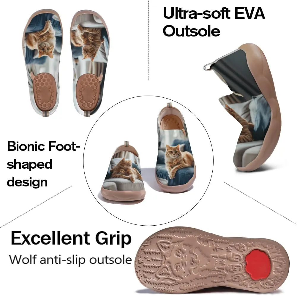 Women's Sneakers Lightweight Knitted Slip On Art Shoes Casual Travel Walking Loafers