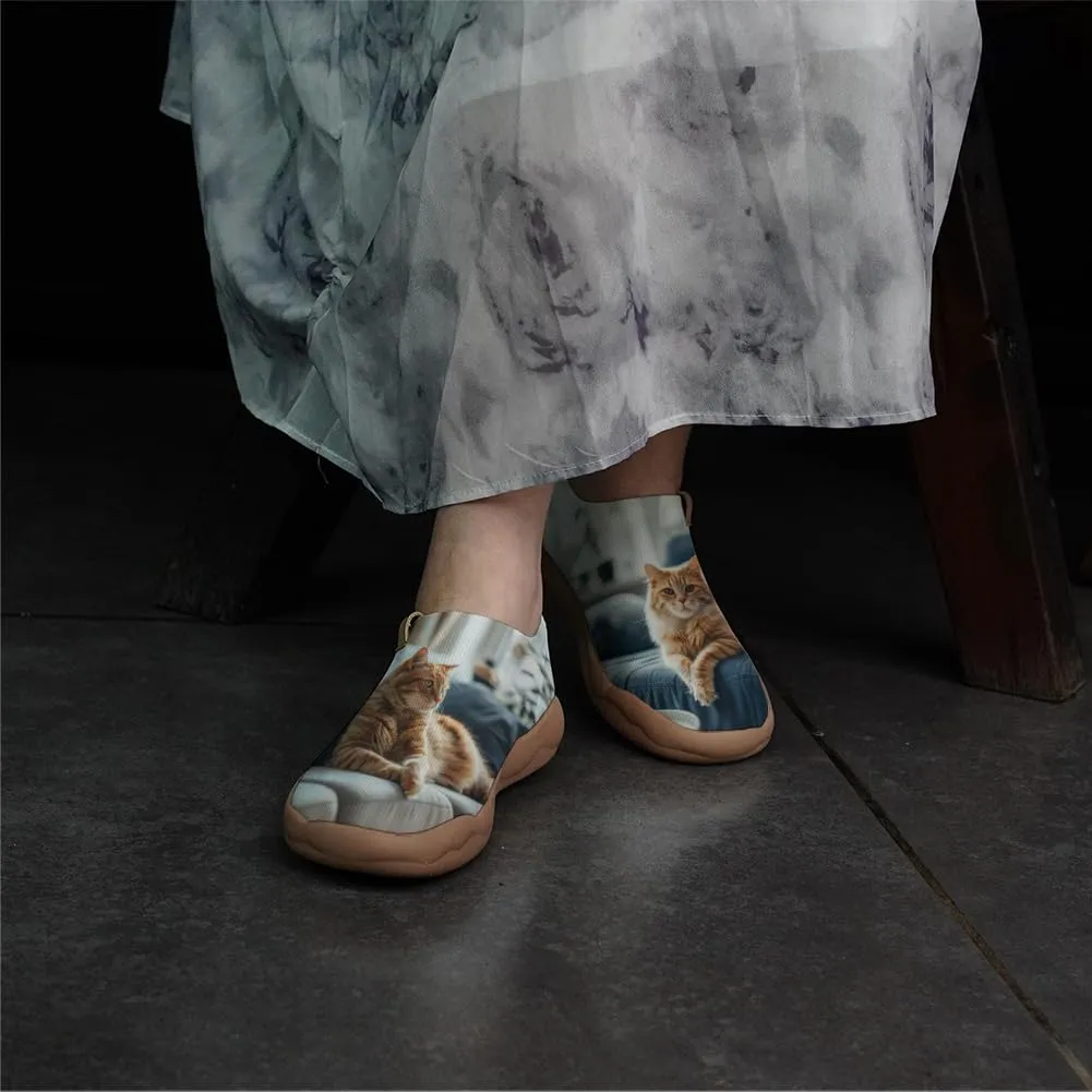 Women's Sneakers Lightweight Knitted Slip On Art Shoes Casual Travel Walking Loafers