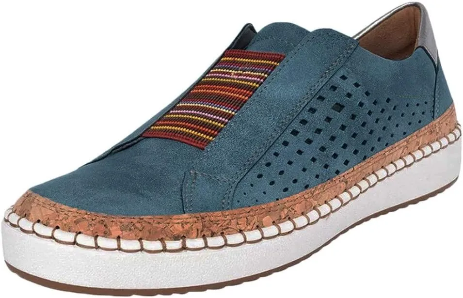 Women's Sneakers, Women Round Toe Canvas Flats Shoes Slip On Shoes Casual Sport Shoes Walkings Shoes Office Loafers