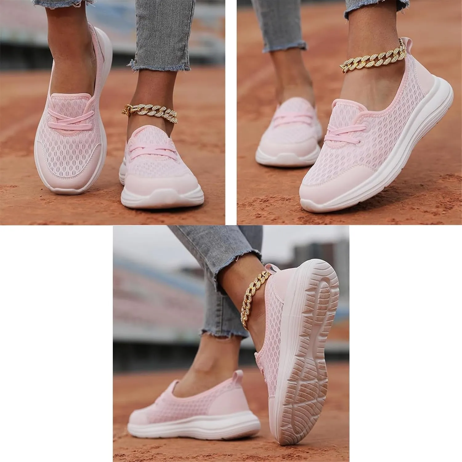 Women's Soft Sole Mesh Comfort Orthopedic Shoes, Cute Lightweight Soft Solecomfortable Flat Arch Support Walking Shoes