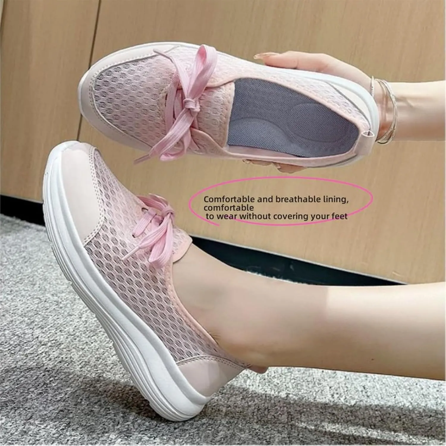 Women's Soft Sole Mesh Comfort Orthopedic Shoes, Cute Lightweight Soft Solecomfortable Flat Arch Support Walking Shoes