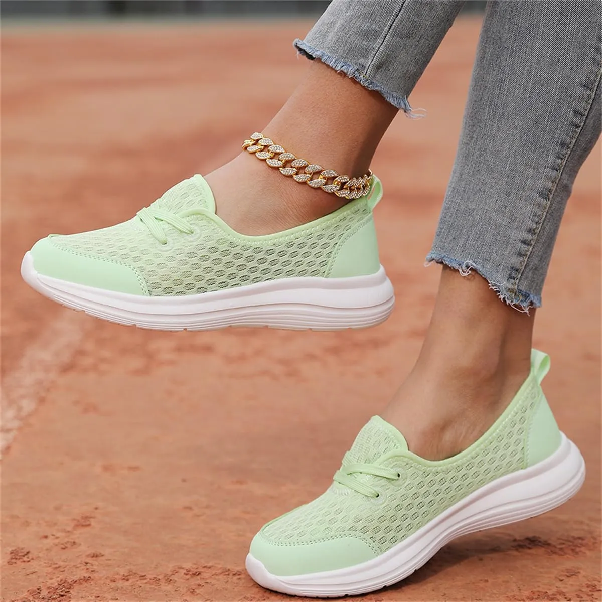 Women's Soft Sole Mesh Comfort Orthopedic Shoes,Lightweight Arch Support Walk Shoes,Slip On Flat Low Top Casual Sneaker
