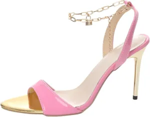 Women's Stiletto Pump Heeled Sandals Fashion Pointed Toe Open Toe Metal Chain Ankle Straps Thin High Heel Shoes Dressy Comfy Ladies Casual Shoes