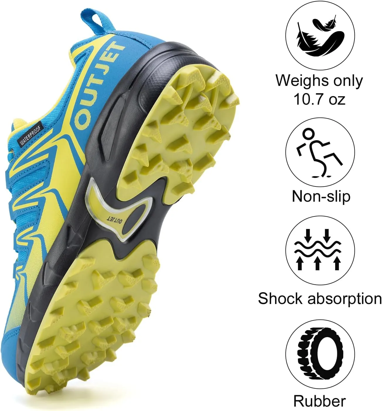 Women's Waterproof Hiking Shoes Lightweight Non-Slip Trails Walking Shoes Outdoor Sneakers