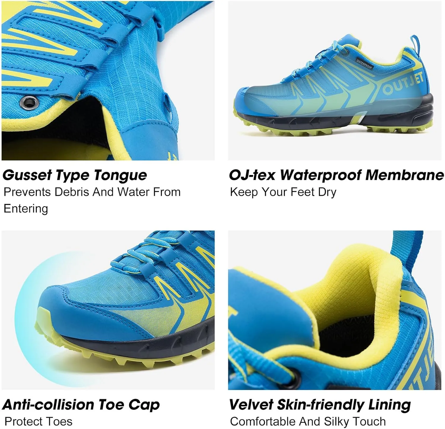 Women's Waterproof Hiking Shoes Lightweight Non-Slip Trails Walking Shoes Outdoor Sneakers
