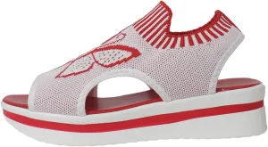 Women's Wedge Platform Sandals Arch Support Knit Slip-On Mesh Design Sandal Breathable Wide Feet Heels Comfort Waterproof Casual Cute Shoes Beach Vacation Summer Outdoor Hiking Dressy Travel Shoes