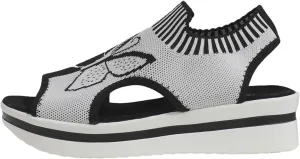 Women's Wedge Platform Sandals Arch Support Knit Slip-On Mesh Design Sandal Breathable Wide Feet Heels Comfort Waterproof Casual Cute Shoes Beach Vacation Summer Outdoor Hiking Dressy Travel Shoes