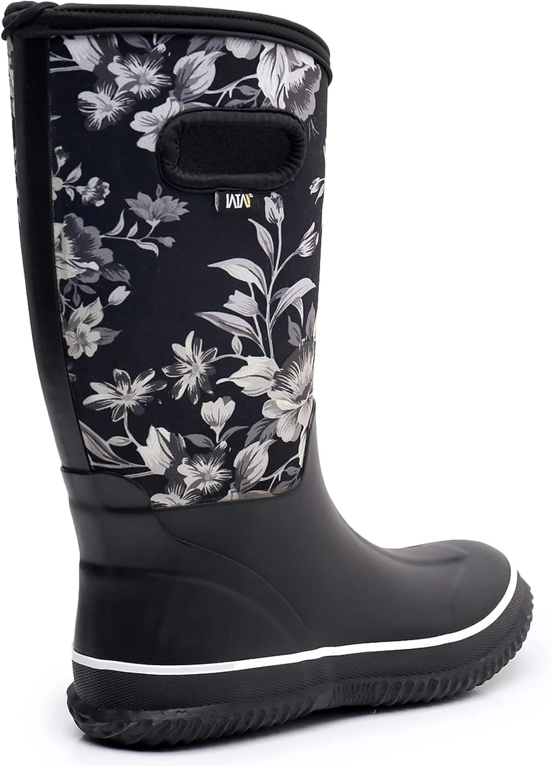 WTW Mid Calf Rain Boots for Women - Waterproof Insulated Neoprene Mud Boots Outdoor Hunting Garden Boots
