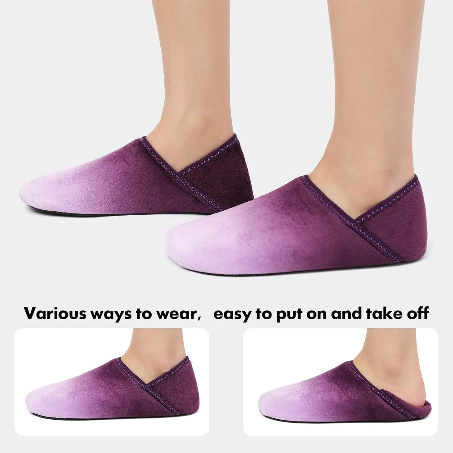XIHALOOK House Slippers for Women Men Cozy Sock Shoes with Soft Rubber Sole Slip On for Indoor/Outdoor