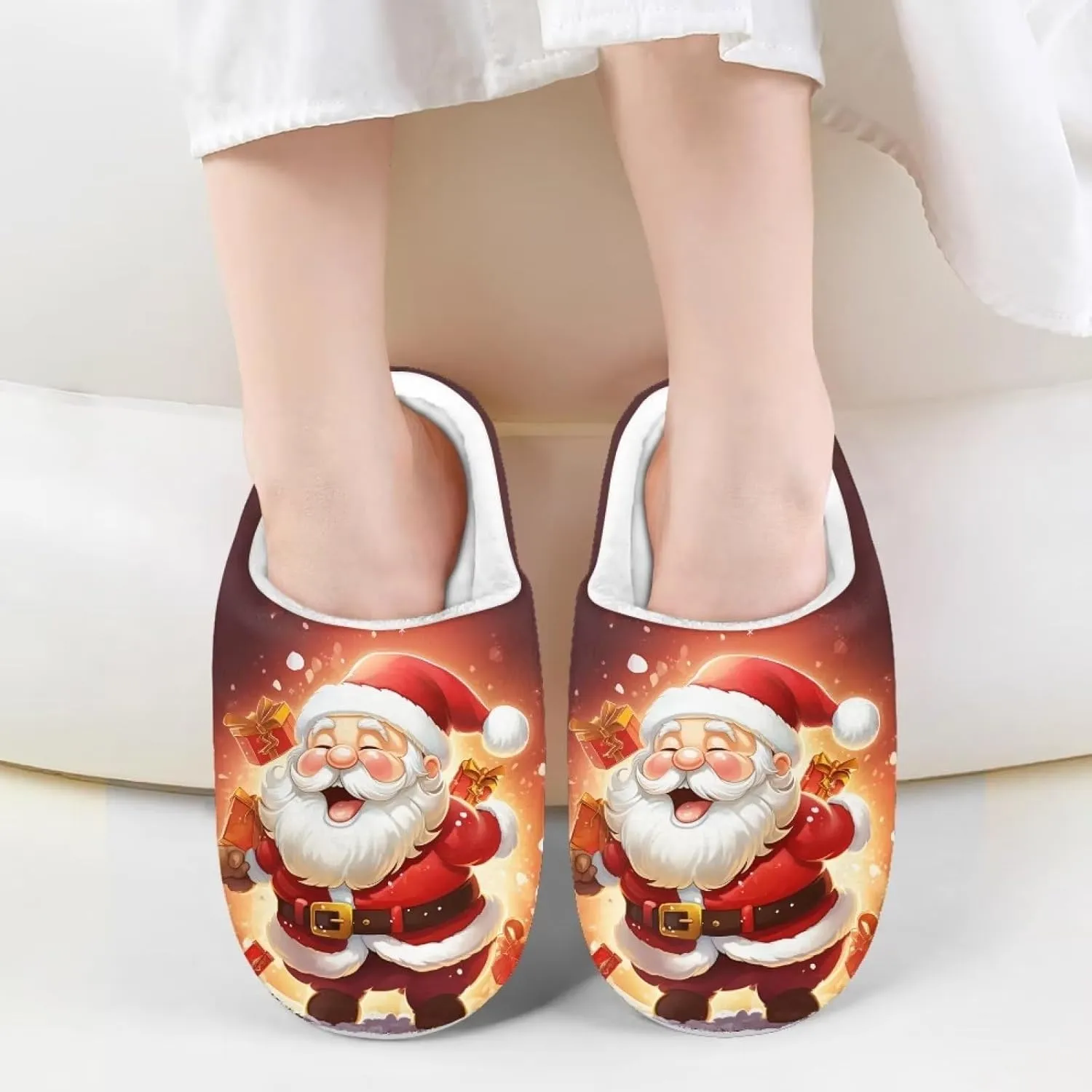 Xpyiqun Boys Girls Slippers Kids House Shoes Soft Plush Fuzzy Home Slippers Non-slip Slip On Shoes Size 9-14.5
