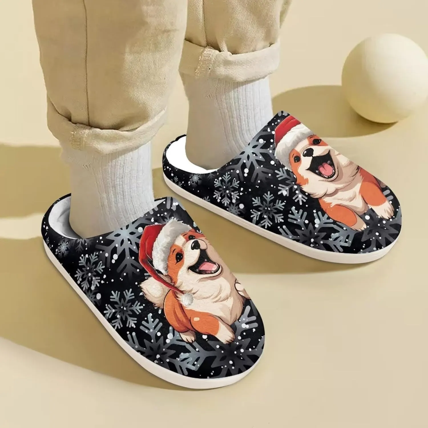 Xpyiqun Boys Girls Slippers Kids House Shoes Soft Plush Fuzzy Home Slippers Non-slip Slip On Shoes Size 9-14.5