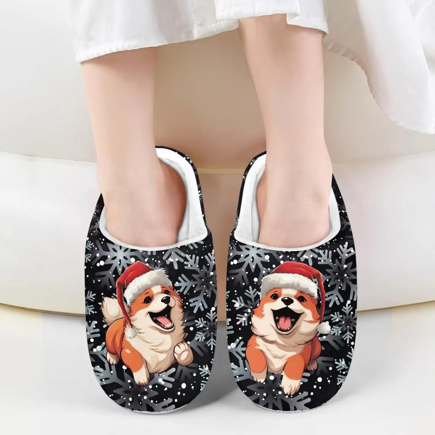 Xpyiqun Boys Girls Slippers Kids House Shoes Soft Plush Fuzzy Home Slippers Non-slip Slip On Shoes Size 9-14.5