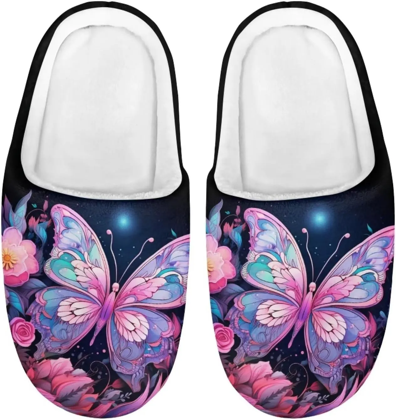 Xpyiqun Boys Girls Slippers Kids House Shoes Soft Plush Fuzzy Home Slippers Non-slip Slip On Shoes Size 9-14.5