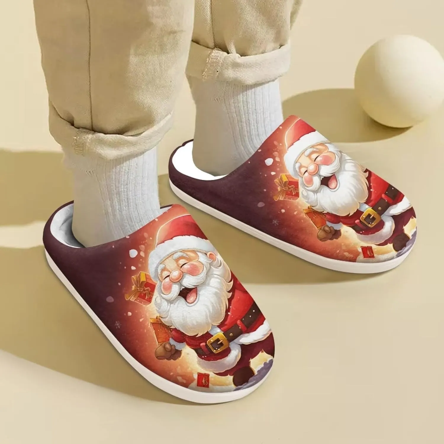Xpyiqun Boys Girls Slippers Kids House Shoes Soft Plush Fuzzy Home Slippers Non-slip Slip On Shoes Size 9-14.5