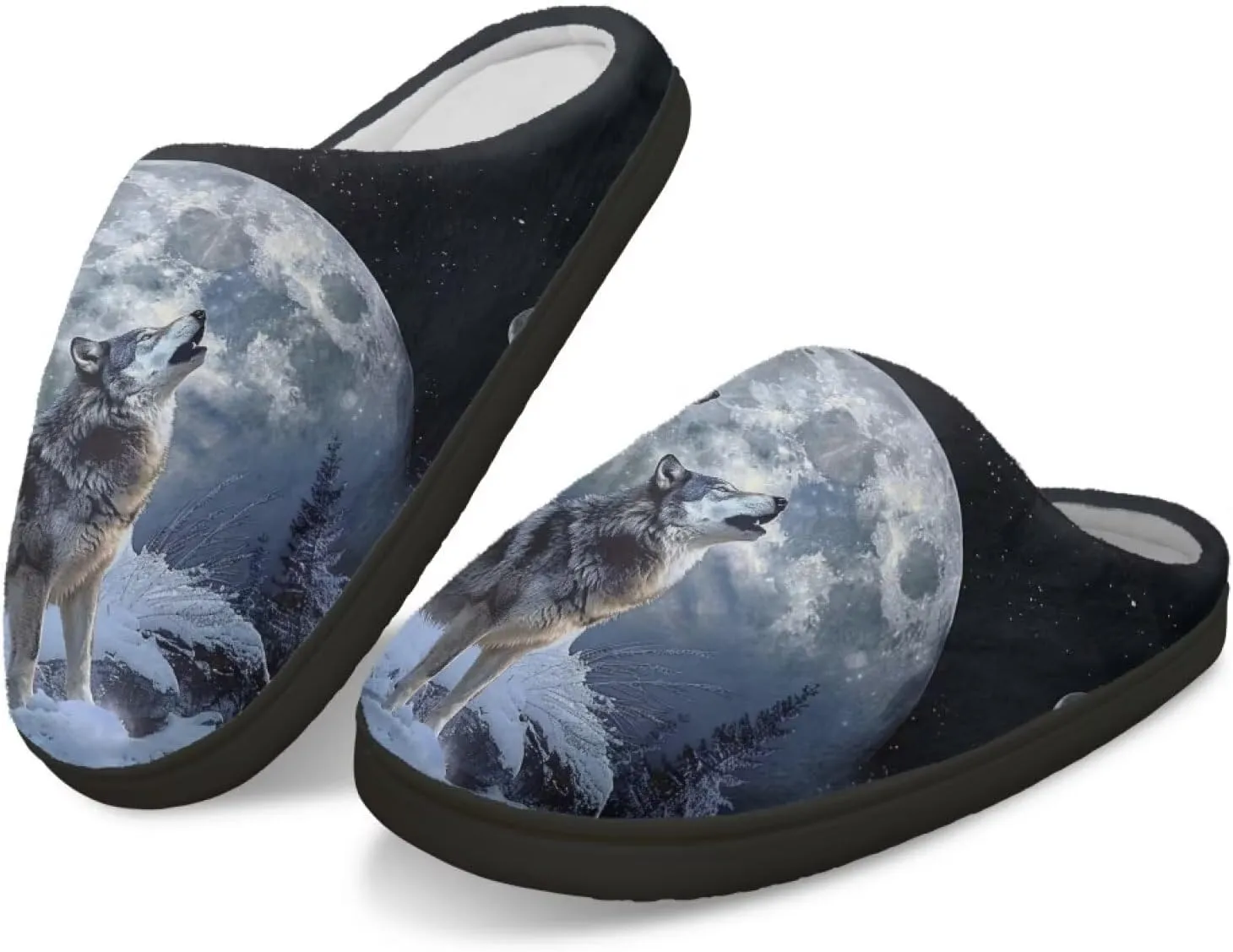 Xpyiqun Slippers Women Men Slip On House Shoes Fuzzy Warm Winter Slippers Size 4-12