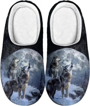 Xpyiqun Slippers Women Men Slip On House Shoes Fuzzy Warm Winter Slippers Size 4-12