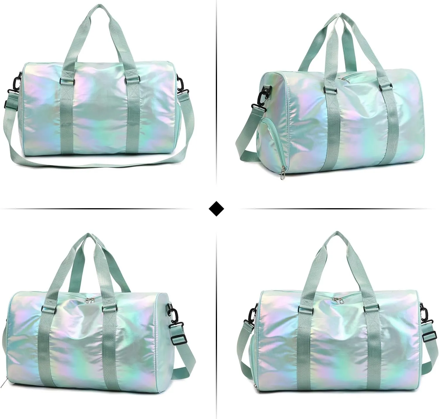 Yaopeing Gym Bag with Shoes Compartment,Sports Duffle Bag for Girls,Waterproof Travel Gym Tote Bags for Women,Green